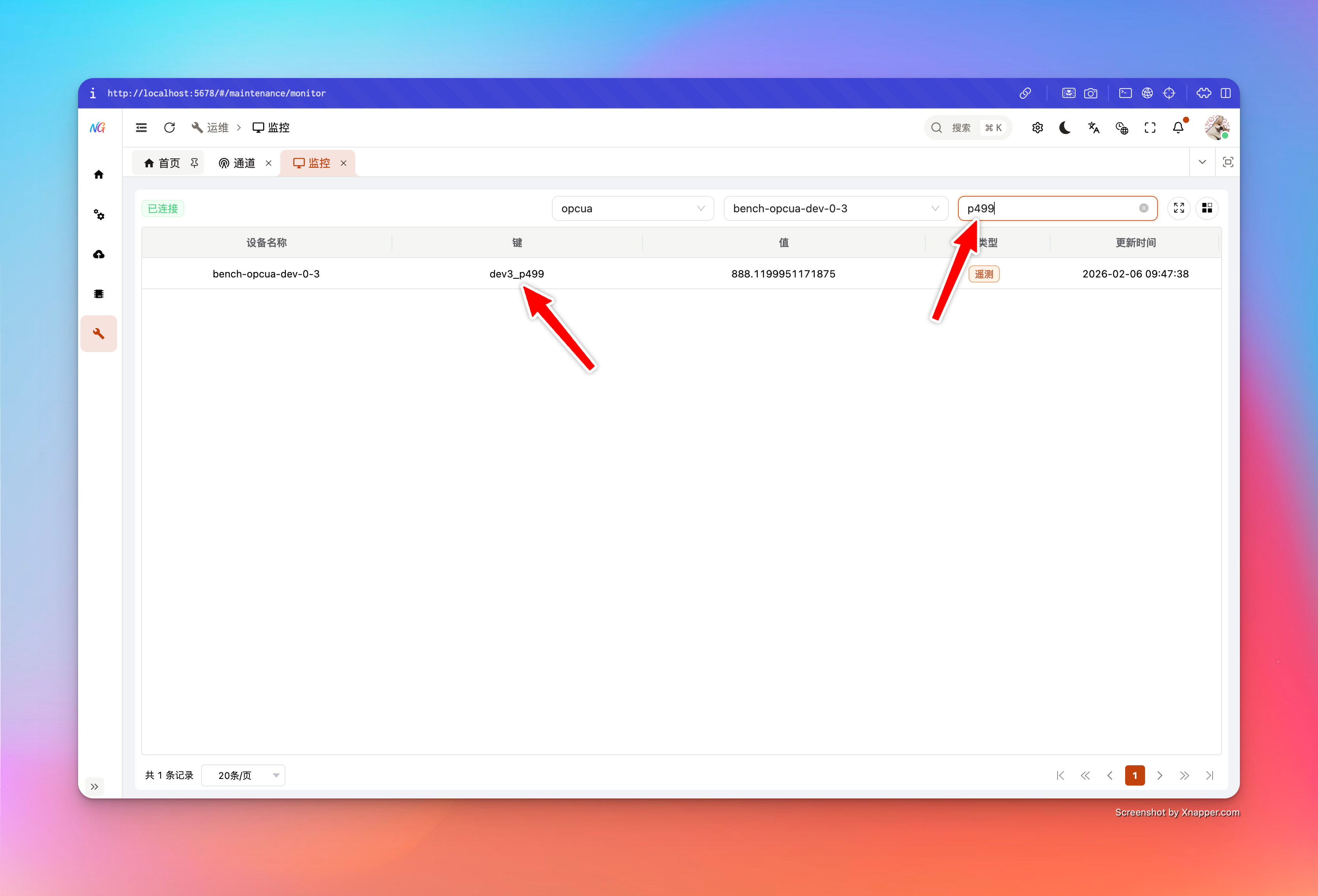 Data monitor filters
